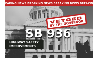 Highway Safety Improvement Bill Vetoed